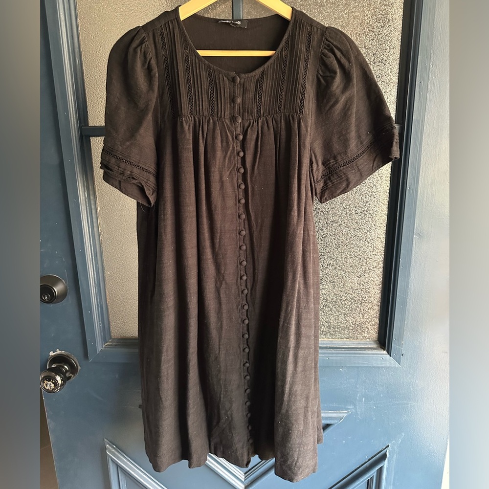 Madewell Black Linen Dress